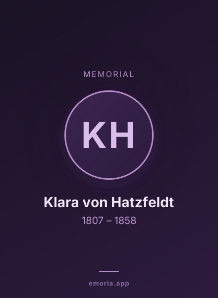 Memorial portrait of Klara von Hatzfeldt