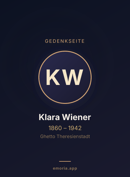 Gedenkportrait von Klara Wiener