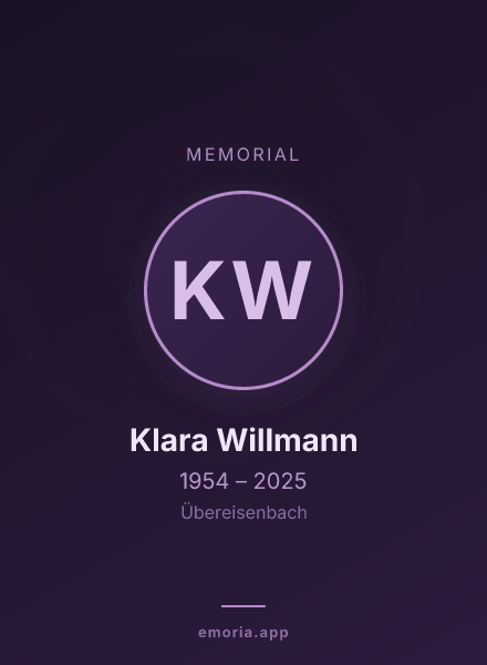 Memorial portrait of Klara Willmann