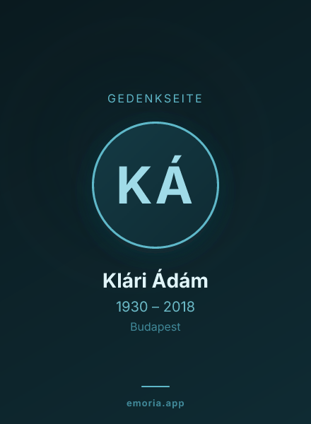 Gedenkportrait von Klári Ádám