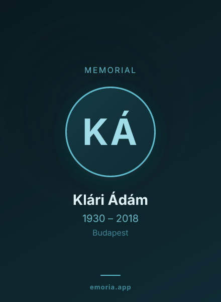 Memorial portrait of Klári Ádám