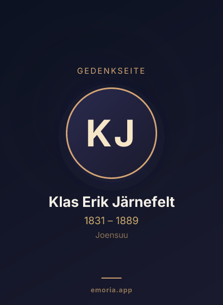 Gedenkportrait von Klas Erik Järnefelt