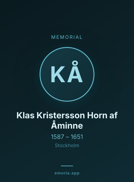 Memorial portrait of Klas Kristersson Horn af Åminne