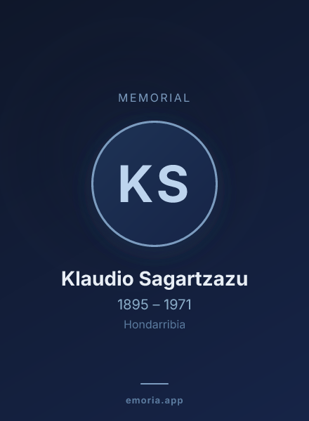 Memorial portrait of Klaudio Sagartzazu