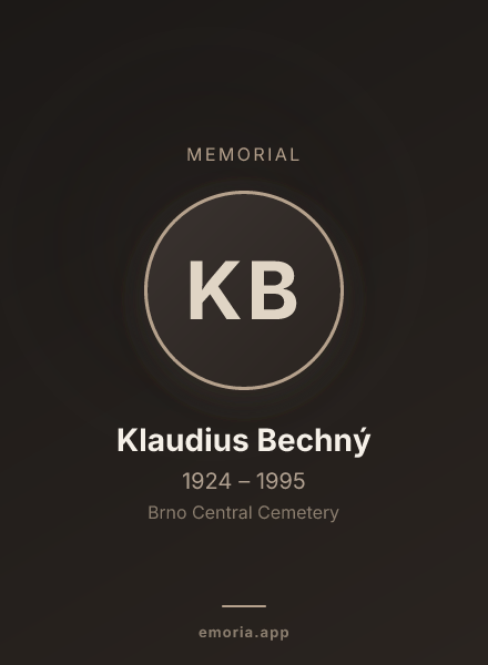 Memorial portrait of Klaudius Bechný