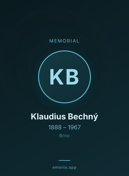 Memorial portrait of Klaudius Bechný
