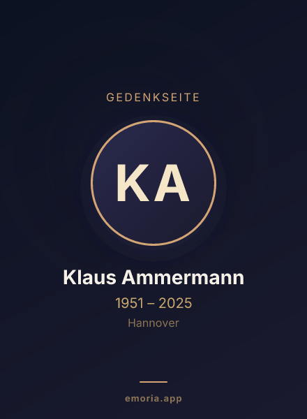 Gedenkportrait von Klaus Ammermann