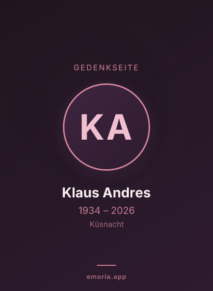 Gedenkportrait von Klaus Andres