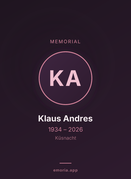 Memorial portrait of Klaus Andres