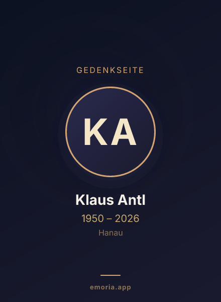 Gedenkportrait von Klaus Antl