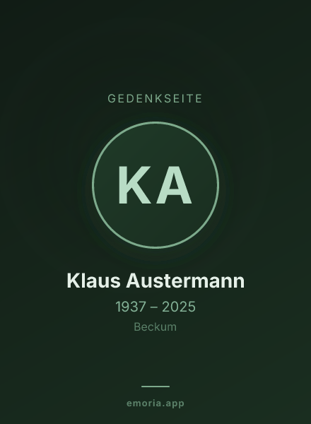 Gedenkportrait von Klaus Austermann