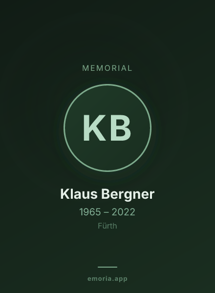 Memorial portrait of Klaus Bergner
