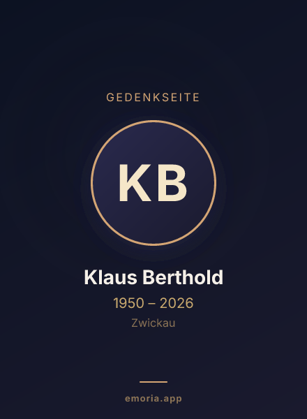Gedenkportrait von Klaus Berthold