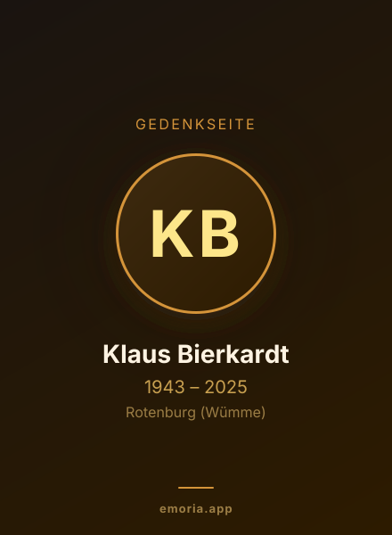 Gedenkportrait von Klaus Bierkardt