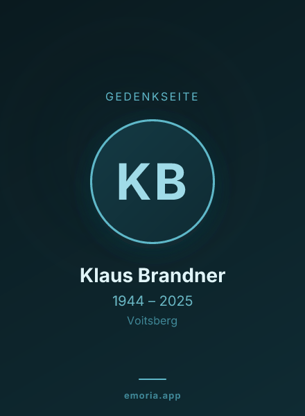 Gedenkportrait von Klaus Brandner