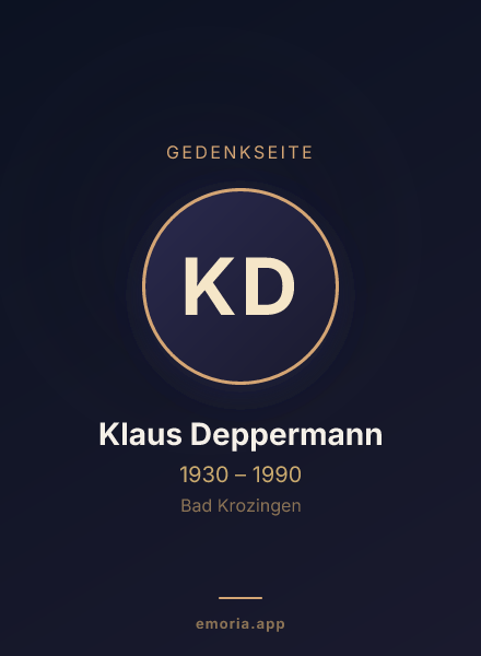 Gedenkportrait von Klaus Deppermann