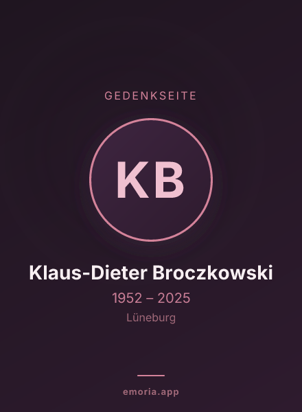 Gedenkportrait von Klaus-Dieter Broczkowski
