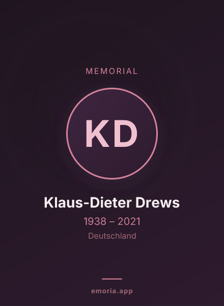 Memorial portrait of Klaus-Dieter Drews