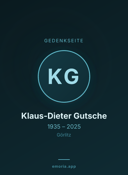 Gedenkportrait von Klaus-Dieter Gutsche