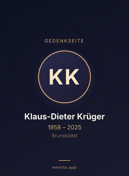 Gedenkportrait von Klaus-Dieter Krüger