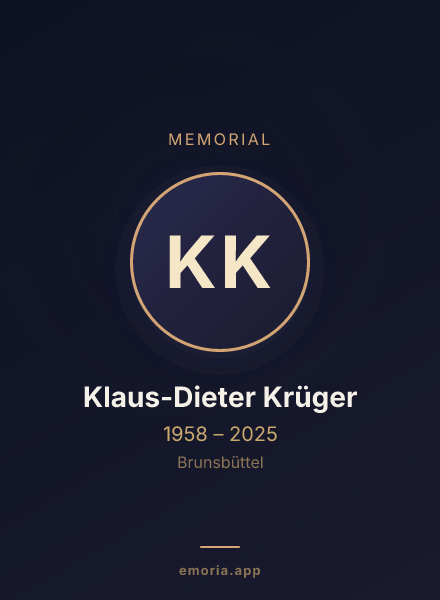 Memorial portrait of Klaus-Dieter Krüger