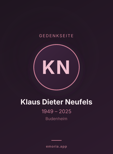 Gedenkportrait von Klaus Dieter Neufels