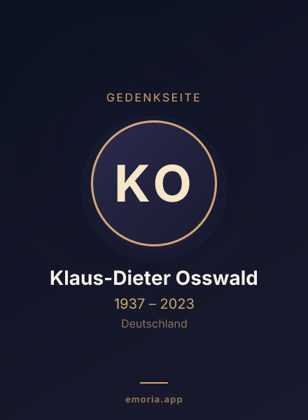 Gedenkportrait von Klaus-Dieter Osswald