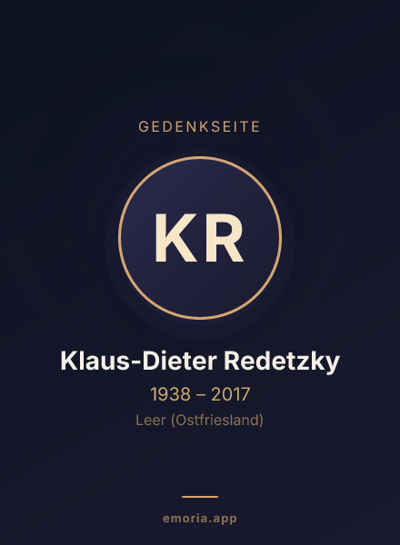 Gedenkportrait von Klaus-Dieter Redetzky