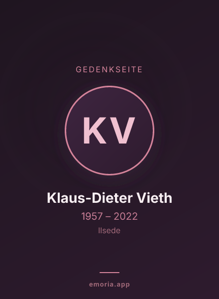 Gedenkportrait von Klaus-Dieter Vieth