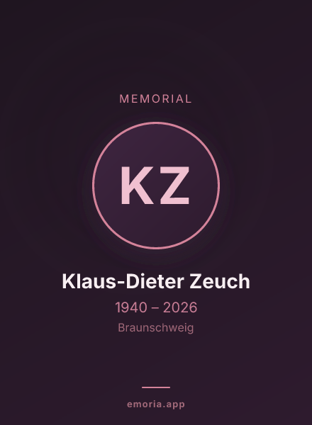 Memorial portrait of Klaus-Dieter Zeuch