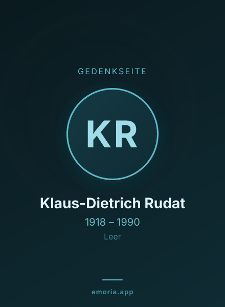Gedenkportrait von Klaus-Dietrich Rudat