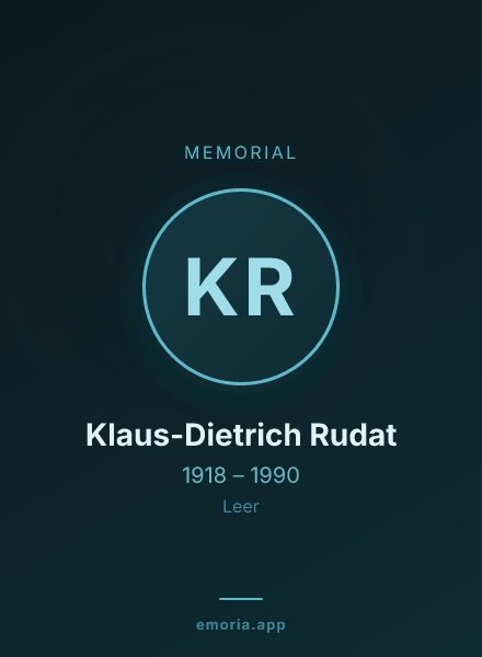 Memorial portrait of Klaus-Dietrich Rudat