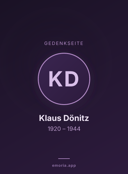 Gedenkportrait von Klaus Dönitz