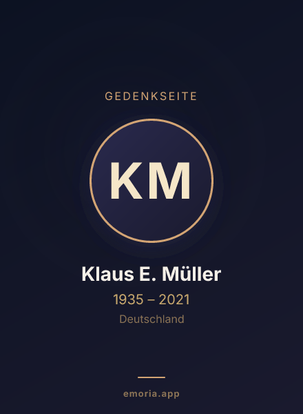 Gedenkportrait von Klaus E. Müller