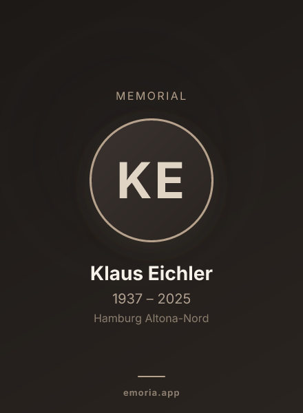 Memorial portrait of Klaus Eichler