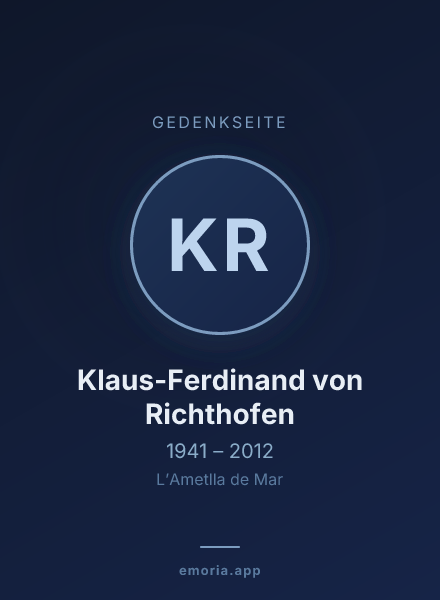 Gedenkportrait von Klaus-Ferdinand von Richthofen