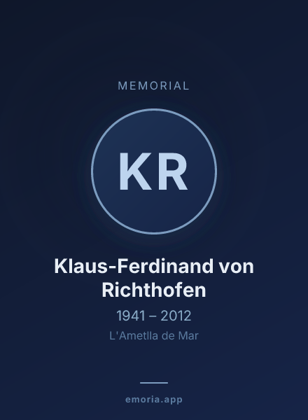 Memorial portrait of Klaus-Ferdinand von Richthofen