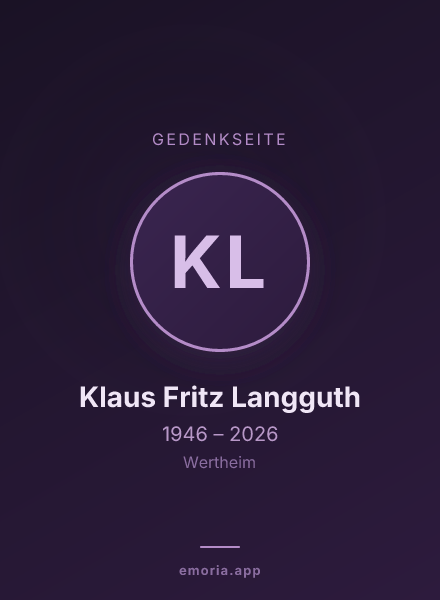 Gedenkportrait von Klaus Fritz Langguth