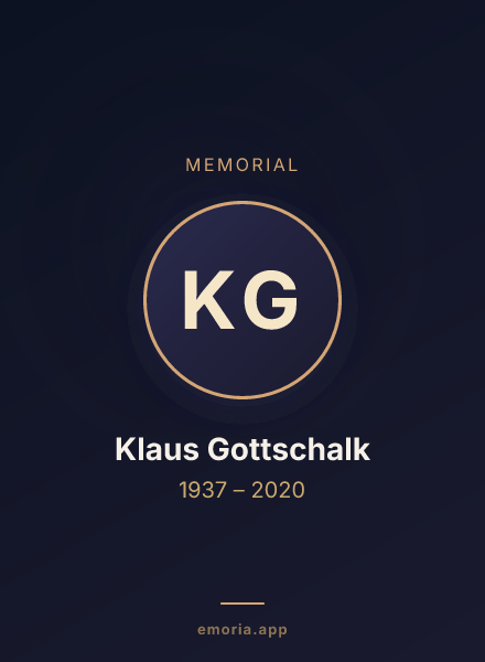 Memorial portrait of Klaus Gottschalk