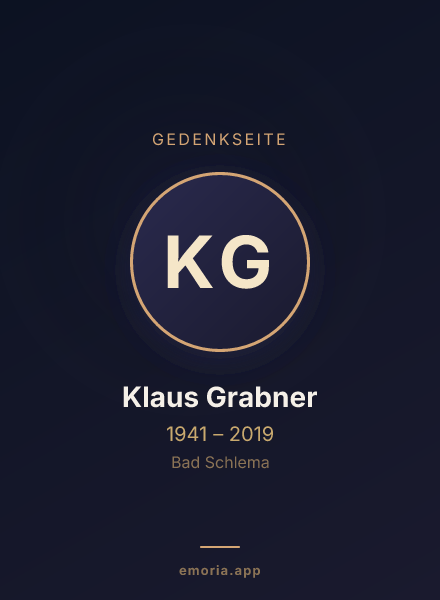 Gedenkportrait von Klaus Grabner