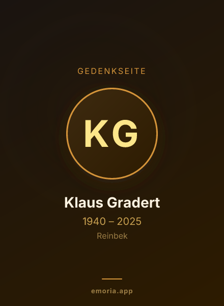 Gedenkportrait von Klaus Gradert