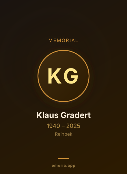 Memorial portrait of Klaus Gradert