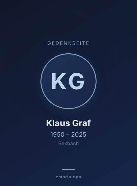 Gedenkportrait von Klaus Graf