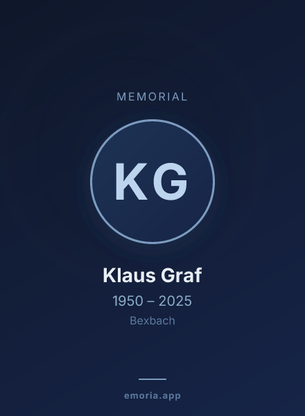 Memorial portrait of Klaus Graf