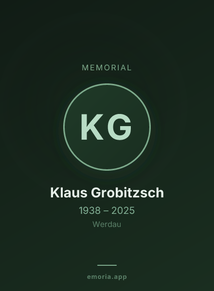 Memorial portrait of Klaus Grobitzsch