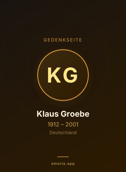 Gedenkportrait von Klaus Groebe