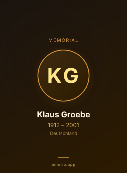 Memorial portrait of Klaus Groebe
