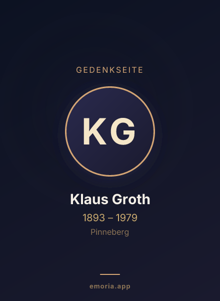 Gedenkportrait von Klaus Groth