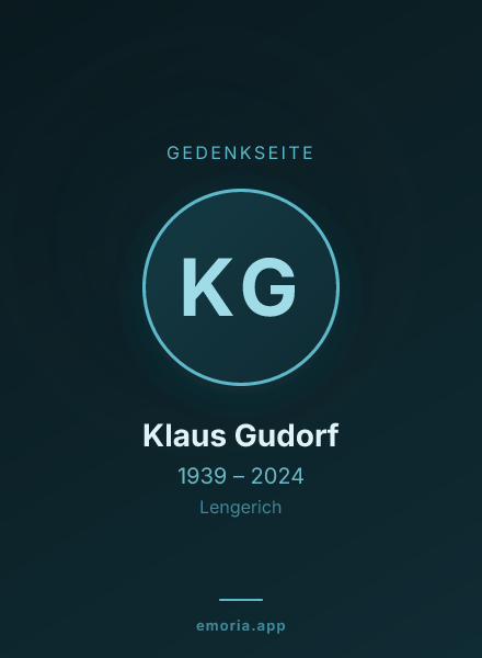 Gedenkportrait von Klaus Gudorf