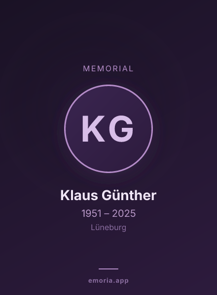 Memorial portrait of Klaus Günther